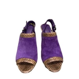 Bottega Veneta Purple Suede Heels Pumps Sze 39
